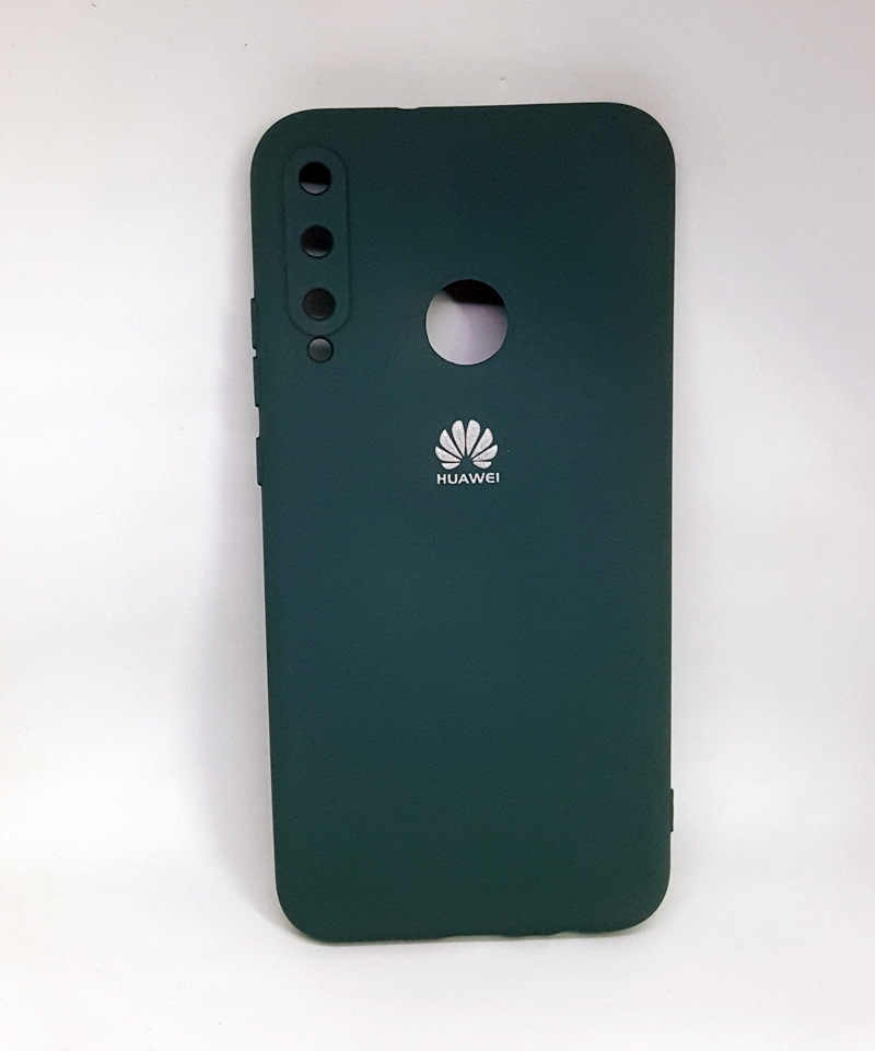 Накладка Silicone Case Full Camera для Huawei P40 Lite E зелена-0